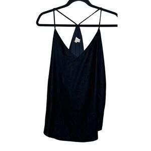 Loft Black Velvet Sleeveless Blouse Holidays Cocktail Party New Year S